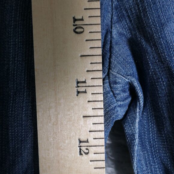 Calvin Klein Chambray Jogger Pants Womens Size 2 Blue High Rise Distressed - Picture 10 of 13